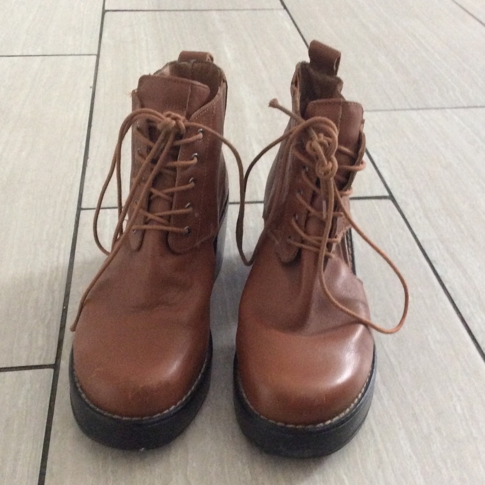 brown leather boots 70 style